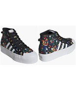 adidas Nizza Platform Mid Flowers Letters Serrated Stripes Black Shoes W... - $94.35 CAD