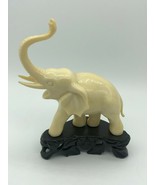 Vintage VITA Hong Kong Plastic Elephant On Stand Trunk Up Good Luck - £10.96 GBP