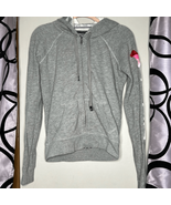 Victorias Secret S Pink Gray Hoodie Full Zip Sweatshirt - $18.82 CAD
