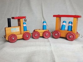 Vintage Wooden Train &amp; Carriages By TwinToys. Hand Made In East Anglia - $53.17