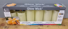 Glow Wick Color Changing Wax LED Candles, 6-Piece Set 8 Different Color - £39.30 GBP