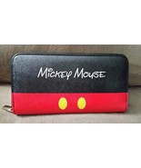DISNEY MICKEY MOUSE WALLET Brand New 7&quot; 8&quot; JAPAN TOREBA Black Red - $68.37 CAD