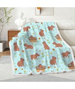 Caypbara Blue Double-Layer Flannel Sherpa Blanket 51" × 59" - $45.00