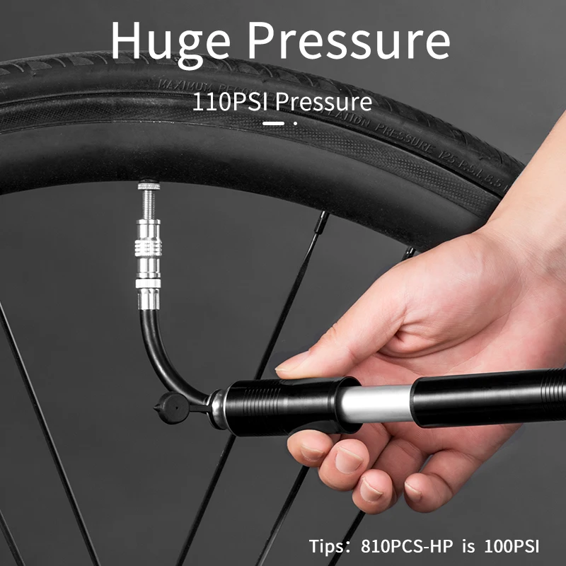 Sporting ROCKBROS Mini Portable Bicycle Pump 110 PSI Pressure Aluminum Alloy For - £39.16 GBP