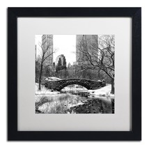 Gapstow Bridge Central Park by Philippe Hugonnard, White Matte, Black Frame 16x1 - $56.99