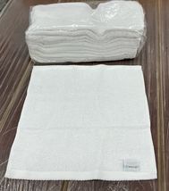 Lot of 12 HI-BLOOM Sobel Westex White Washcloths 100% Cotton 12” x 12” NEW - $24.74