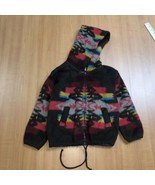 Vintage Earth Ragz Wool Hoodie Western Aztec Navajo Jacket Button Child ... - £15.53 GBP