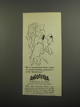 1952 Angostura Aromatic Bitters Ad - Virgil Partch Cartoon - Permanent Fixture - £14.53 GBP