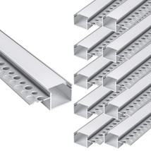 10-Pack6.6Ft/2Meter Drywall Led Aluminum Channel System With Milky Cover... - £168.33 GBP