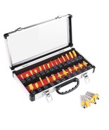 Router Bits 25 Pieces, 1/4 Inch Shank Tungsten Carbide Router Bit Set, For - $41.94