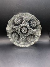 VTG Pressed Glass Star of David Cigar/Cigarette Ashtray 8&quot; Anchor Hocking - £8.73 GBP