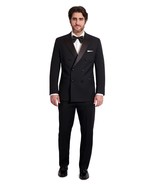 Ike Behar Super 120&#39;s Wool Double Breasted Peak Lapel Tuxedo and Pants S... - £323.73 GBP