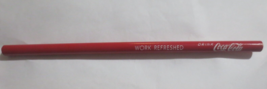 Red Pencil Work Refresed Drink Coca Cola Imprinted into wood no eraser - $0.99