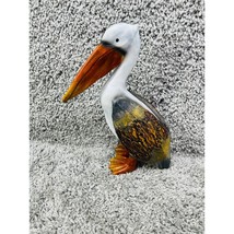 Pelican Garden Decor Hand Painted Sea Bird Figurine Home Decor Nautical - $28.42