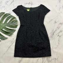 Esprit Womens Vintage Mini Dress Size 1/2 Black Jacquard Floral Cap Sleeve y2k - £23.70 GBP