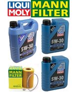 BMW E36/E39/E46/E83 96-06 Oil Change Kit w/LIQUIMOLY 5W-30+MANN Filter H... - $104.43