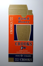 Crooks Cigars Rum &amp; Honey EMPTY Unused 6 Cent Product Box 1930s Original... - $17.00
