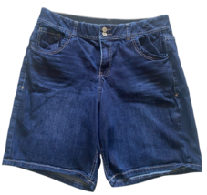 Lane Bryant Bermuda Shorts Size 18 Jean Denim Stretch Tighter Tummy Tech... - $39.62