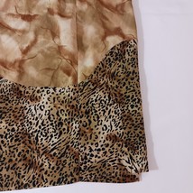 Studio C Women's Brown Animals Leopard Print  Button Long Wrap Skirt Size XL image 7