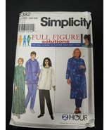 Simplicity 8382 Womens Caftan Or Top And Pants Size 26 To 32 Uncut Plus ... - $182.01 MXN