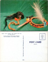 USA Connecticut New Haven Yale Native American Leather Headdress VTG Postcard - £7.51 GBP