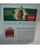 Vintage Coca-Cola NOS 1940&#39;s Original Promo Mail In Soda Bottle Carrier ... - £14.39 GBP