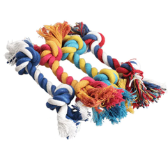 Colorful Double Knot Cotton Rope Dog Toy - £8.79 GBP