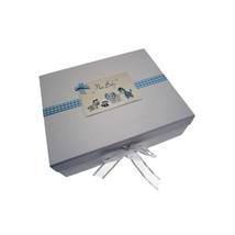 White Cotton Cards New Baby Blue A4 Keepsake Box, Toys Range  - $58.00