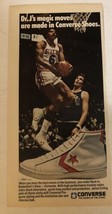 1980s Dr J Converse Shoes Vintage Print Ad Julius Irving Basketball pa10 - $8.90