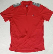 Pearl Izumi Cycling Jersey Red Gray Black 1/2 Zip Short Sleeve Shirt Top... - $29.28