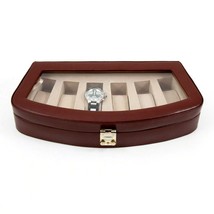 Bey-Berk  Watch Box Genuine leather Brown 6 Watch Case Glass Top - £87.57 GBP