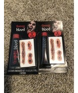 2X Halloween Vampire Blood Includes 3 Life-like Tattoos - Zombies Cospla... - €9,26 EUR