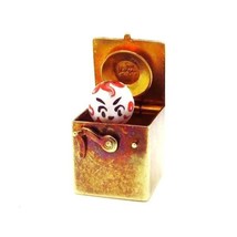 Vintage 14K Gold Sloan &amp; Co Enamel Mechanical Clown Jack in the Box Charm - £313.75 GBP
