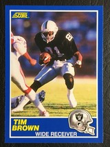 1989 Score Football #86 Tim Brown - NM-MT - Oakland Raiders - £3.53 GBP