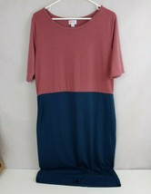 LuLaRoe Two Tone Pink &amp; Blue Dress Size XL - £8.33 GBP