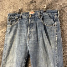 Levis 501 Jeans Mens Size 33W 32L 33x32 Button Fly Faded Distressed Stained - $18.39