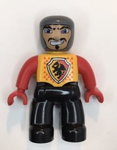 LEGO Duplo Dragon Knight Mini Figure Open Mouth Yellow Red Castle 2&quot; Rep... - $5.00