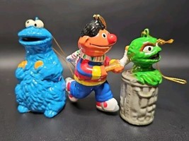 Vintage 1971-77 Gorham Muppets Sesame Street Ceramic Christmas Ornament Set of 3 - $24.74