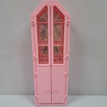 Vintage 1987 Barbie Wall Unit China Cabinet Curio Pink Dream House Furniture  - £12.20 GBP