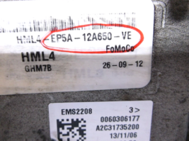 2014..14  LINCOLN MKZ HYBRID  2.0L/ VIN U  8TH DIGIT /  ENGINE COMPUTER image 3