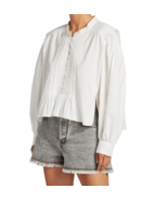 Isabel Marant Etoile Women $287 White Okina Cotton Shirt Blouse Tunic To... - £77.52 GBP