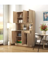 Rustic Oak 70.87&#39; Tall 6-Door Wardrobe &amp; Kitchen Cabinet for Bedroom - $7,099.22 MXN