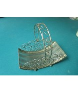 SILVERPLATE HANDLE BREAD BASKET 10 x 10 x 5 ^^^ - €38,83 EUR