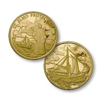 ST. ELMO PATRON SAINT OF MARINERS GOLD CHALLENGE COIN - $39.99