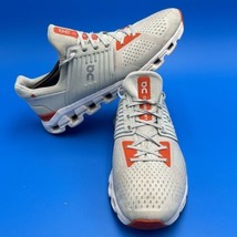 On Cloudswift Mens 10 Athletic Comfort Running Shoes Gray Flame Orange S... - $55.17