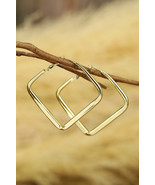 Chunky Square Hoop Earrings - Trending Jewelry - £11.77 GBP