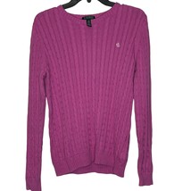 Lauren Ralph Lauren Embroidered Cotton Cable Knit Longsleeve Sweater Lar... - £23.52 GBP