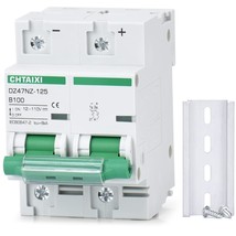 Chtaixi 12V-110V Dc Miniature Circuit Breaker, 100 Amp 2 Pole Battery Breaker - £28.45 GBP