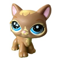 Littlest Pet Shop LPS #3578 Brown Tan Walking Cat Blue Eyes &amp; Green Neck... - £14.83 GBP