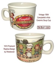 Vtg Campbells Kids 1994 Soup Mug Chef Replica 1910 Souvenir Postcard by Westwood - $10.95